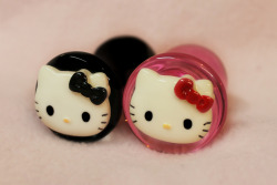 kittensplaypenshop:  Hello Kitty Plugs,made