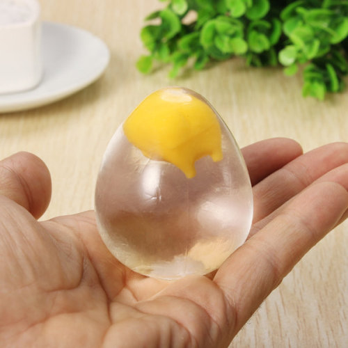 heyguycomeforfashion:Funny Transparent Milk White Lazy Egg Yolk Squishy Toys Discount code: abbyiry