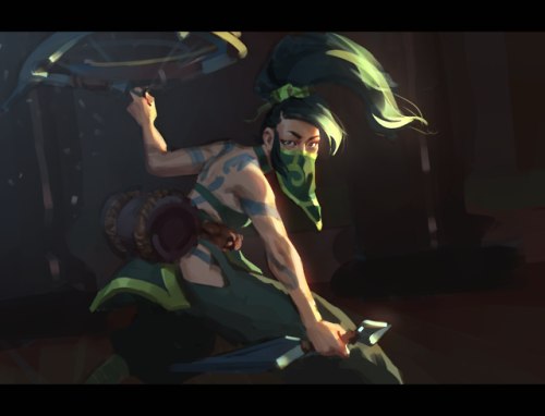 barkode: akali rework fanart! i miss jumping constantly with the old akali but this new akali is rea