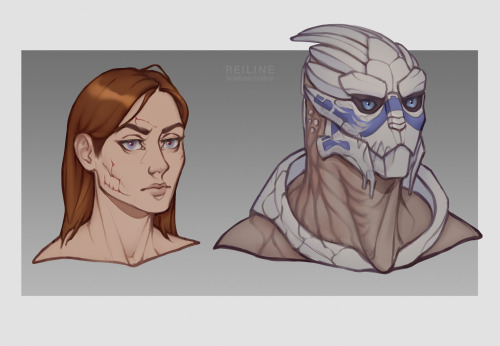 reiline:Shepard and Garrus before and after getting the scarsAs soon as special equipment appeared i