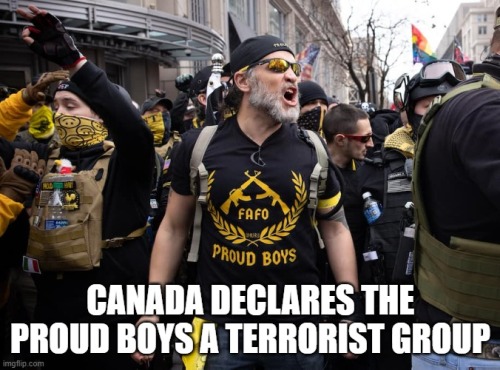 Canada declares the Proud Boys a terrorist group #MAGATerrorists #GOPBase  #CapitolRi