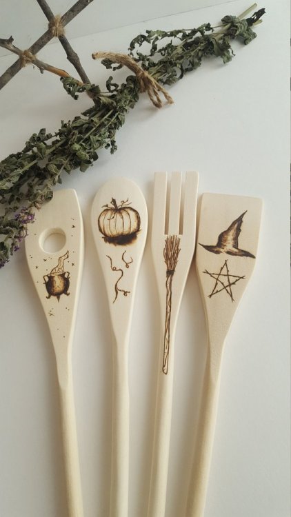 Witch Wood Burn Spoons //EQUINOXartBoutique