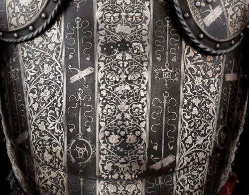 “The Dolphin’s Armor” attributed to King Henry II of France, mid 16th century.from The Musee de’lArm