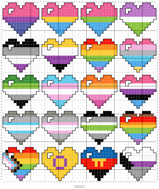 Gay Pride Flag Mini Cross Stitch Pattern DIY Pins and Patches Digital Download