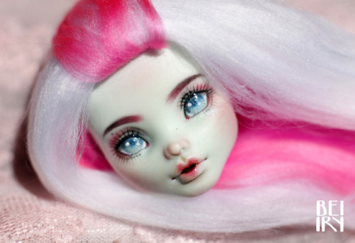 Sale  Monster High OOAK Frankie Stein repaint custom doll HEAD!! 