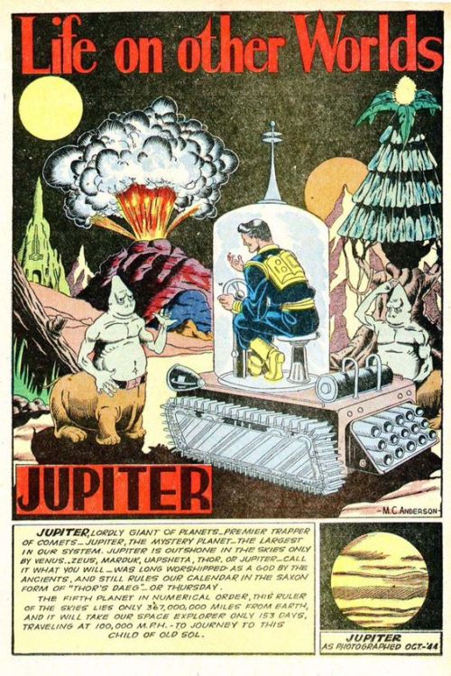 Life on Other Worlds, a factoid feature in Planet Comics. 