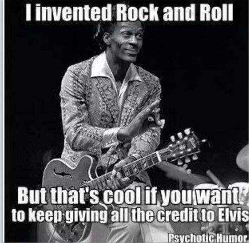 wakaflaquita:  siddharthasmama:  king-emare:  darvinasafo:  Chuck Berry Rock n Roll was originally Black music.  thank you  Yes, him and little Richard never get their due smh  except…chuck berry didn’t invent rock n roll…  Sister Rosetta Tharpe