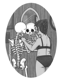 diananock:  esabelleryngin:  I finished all of my skeleton illustrations for SPX!! They will be featured in a booklet I’m doing with shoona about how to treat your undead skeleton friends in a sensitive and inoffensive manner! I really like how they