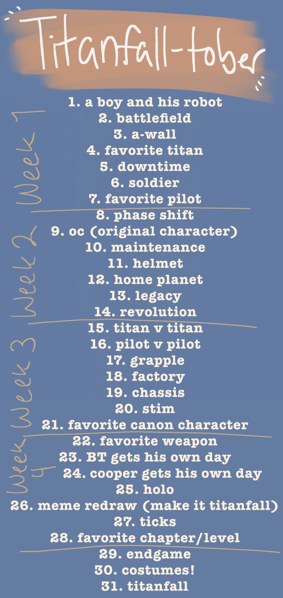 Titanfall-tober Art Prompts!