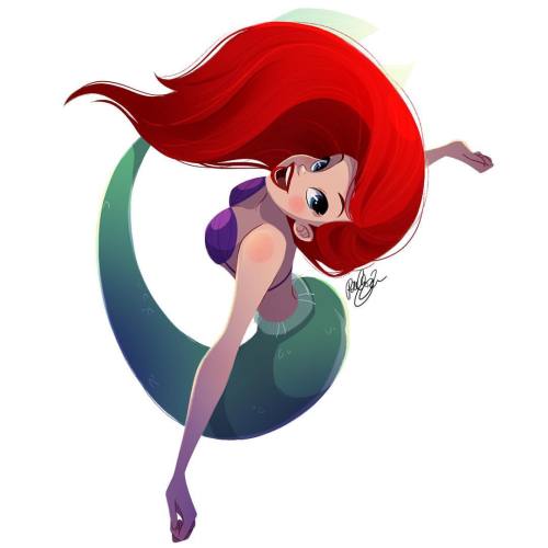 pernilleoe:  Colored the #Ariel #sketch. #partofyourworld #disney #fanart #girlsinanimation #drawing