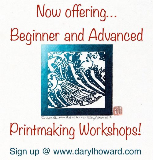 Daryl is excited to invite you to her private studio for a hands-on woodblock printmaking workshop. 