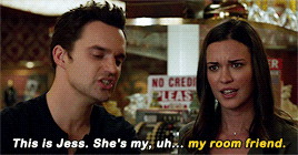 pambeeslys: Nick + referring to JessWe had a little “will they/won’t they.”