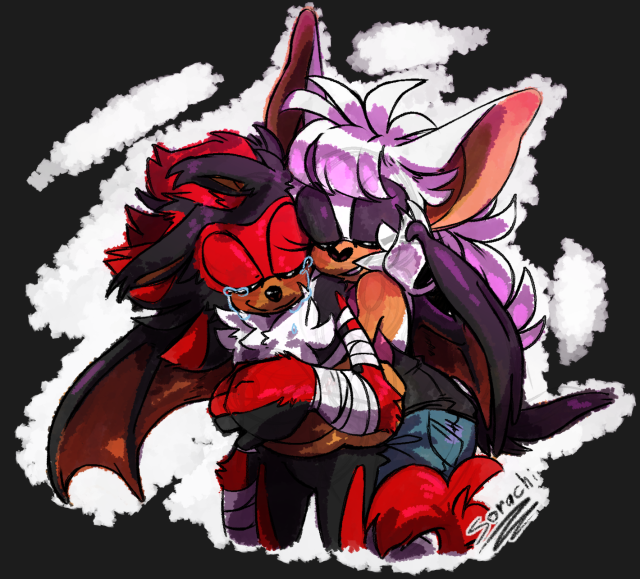 ง'̀-'́)ง  Sonic and shadow, Sonic art, Sonic