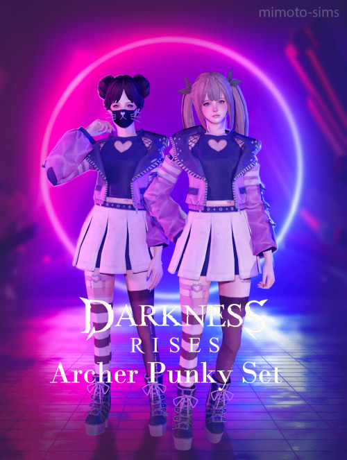mimoto-sims: Darkness Rises Archer Punky Setextracted and converted from original game by Bringess;t