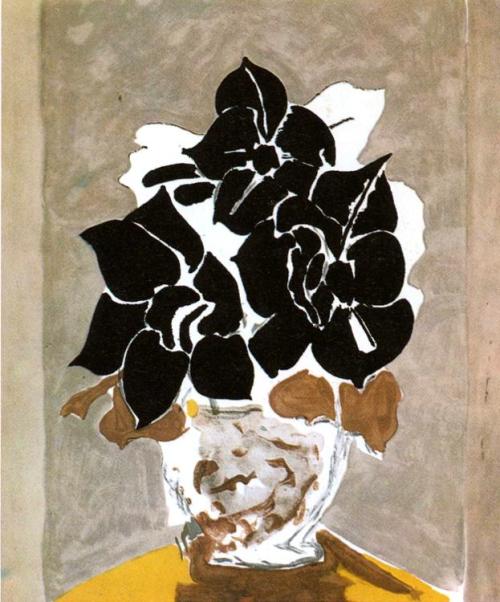 artist-braque: Amaryllis, 1958, Georges BraqueMedium: etching