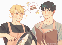 tomochingus:  roy finds riza’s enthusiasm for baking very funny and cute