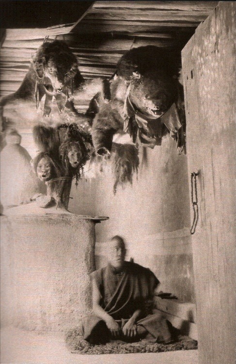oursoulsaredamned:  A meditation chamber with dead animals and shrunken human heads.