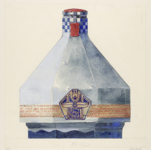 design-is-fine:Joseph Maria Olbrich, design for a Liquor bottle, 1904. Drawing. © Photo: Kunstbiblio