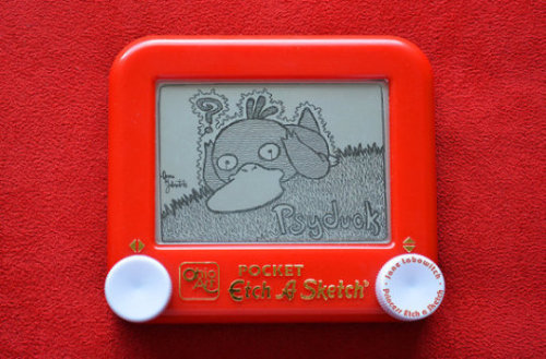 retrogamingblog - Pokemon Etch-A-Sketch Art made by Jane...