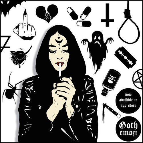 socialpsychopathblr:  Goth Emojis are finally here, you can check it ⚰ 🔮 Download in AppStore: http://gothemoji.com 