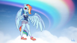 birchly:Conversation with self:- I dunno… should I even do Rainbow Dash fanart if I don’t really watch the show? I’d be some kind of pony poser.- C’mon. She’s a spunky blue badass with superspeed.- Wh… hold on did you just describe a Judy