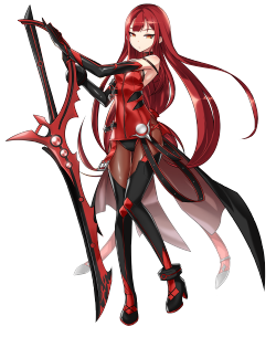 elsword:Thanks for getting us 6,000 Likes for the BRAND NEW CRIMSON AVENGER ARTWORK! Here is her full reveal!