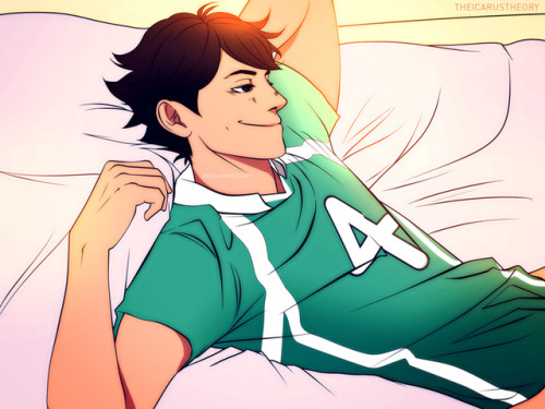 “Is that my old jersey?”“Sure is.”Happy Birthday, Iwa-chan. Goodbye, Iwa-chan.