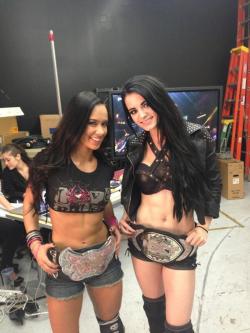 maizeandbluekid:  This, my friends, is the future of Women’s Wrestling right here. And I’m damn excited to see it. :)  My Two Favorite Divas! =D