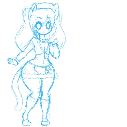 asknikoh:    14/02 (A.K.A. Valentine) Stream doddles.   Dressing up NekoH for his date with Ailin.  