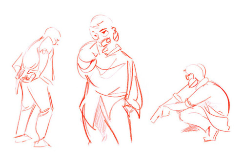  Gesture drawing #7 - 1 to 2mn drawingsSome friends taking really nice poses !Check out their awesom