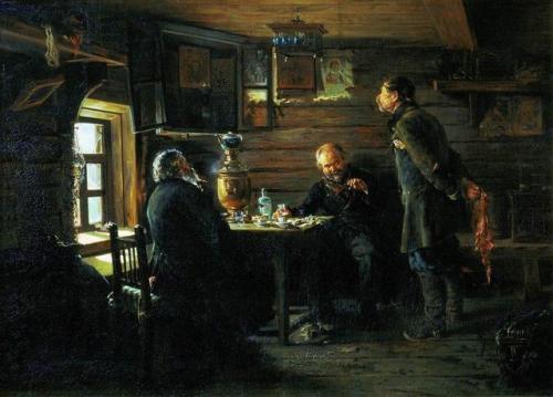 Fans of nightingales, 1872, Vladimir MakovskySize: 76x55 cmMedium: oil, canvas