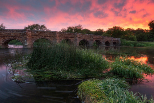 te5seract:   White Mill Bridge Colours Of Dawn  White Mill Bridge Sunrise    by  Martin Dolan 