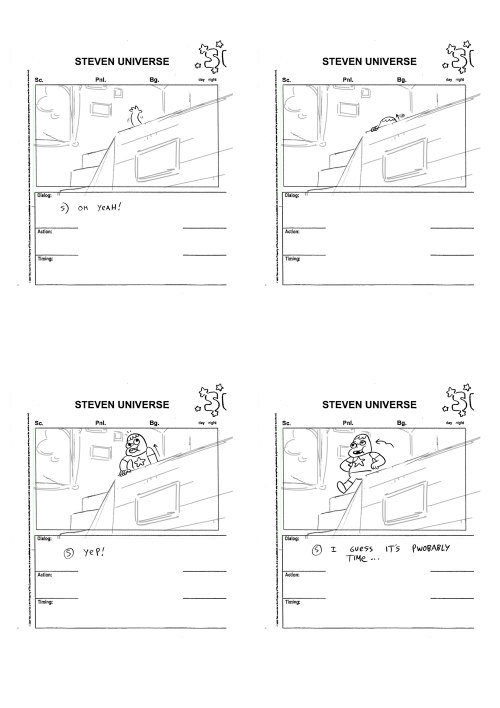 ianjq:A never-before-seen Steven Universe storyboard from 2013!!!wait a minute… that’s not how “Seri