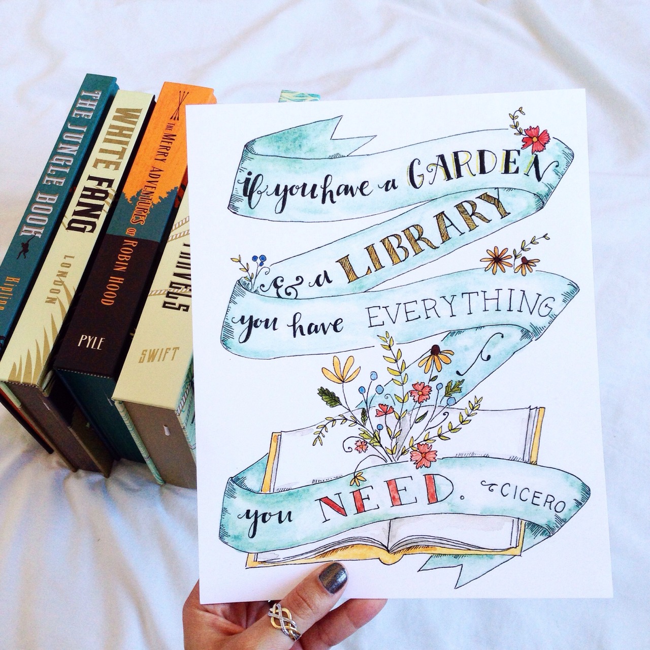 ifreakinlovebooks:  “If you have a garden &amp; a library you have everything