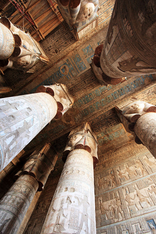 Outer Hypostyle Hall of the Temple of Hathor at Dendera