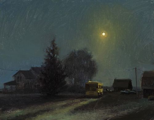 huariqueje:Homestead  -   Jason SacranAmerican,b.1980-Oil on canvas, 24 x 24