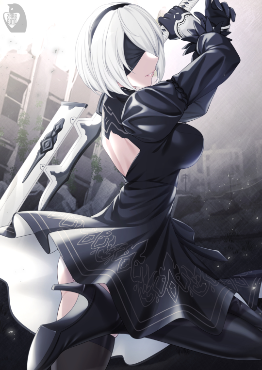 a-titty-ninja:「2B」 by 戯言遣いの弟子๑ Permission to reprint was given