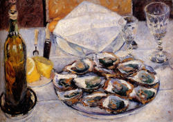 artist-caillebotte: Still Life with Oysters,