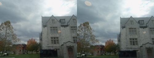 Lowering Skies (with bonus UFOs. Again, the reflection of light fixtures, as the photos were taken t