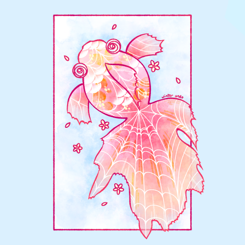 Spiderweb Goldfish~Reblogs Appreciated~Shop | Instagram | Ko-fi