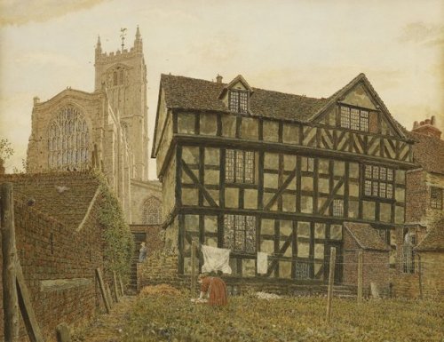 St Laurence’s Church from the Garden of the Reader’s House, Ludlow by George Price Boyce, 1872–1873.