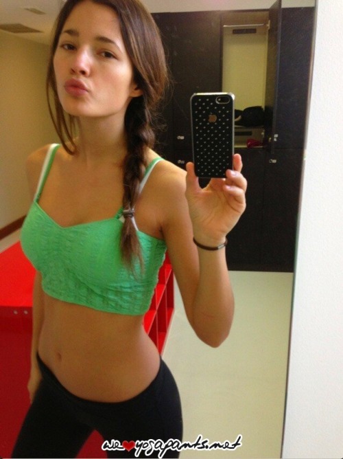 Malena Costa self shot in yoga pants