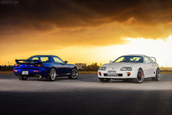 theautobible:  Mazda RX7 vs Toyota Supra by moisseyev.com on Flickr. TheAutoBible.Com