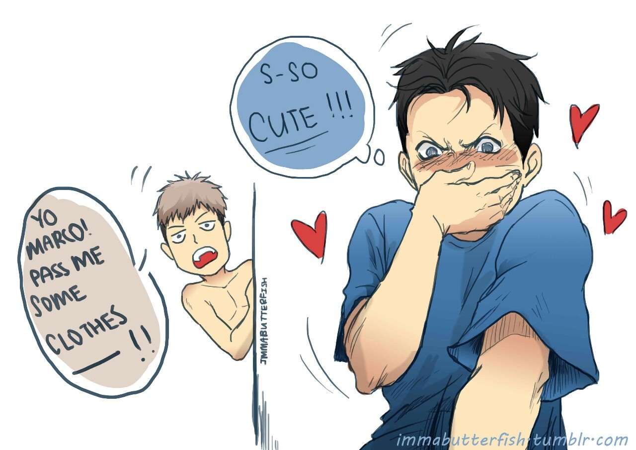 immabutterfish:  Mordern au where marco discover the cuteness that is baby jean ^o^