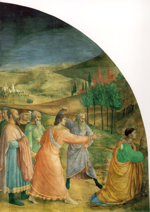 The stoning of Stephen, 1449, Fra Angelico