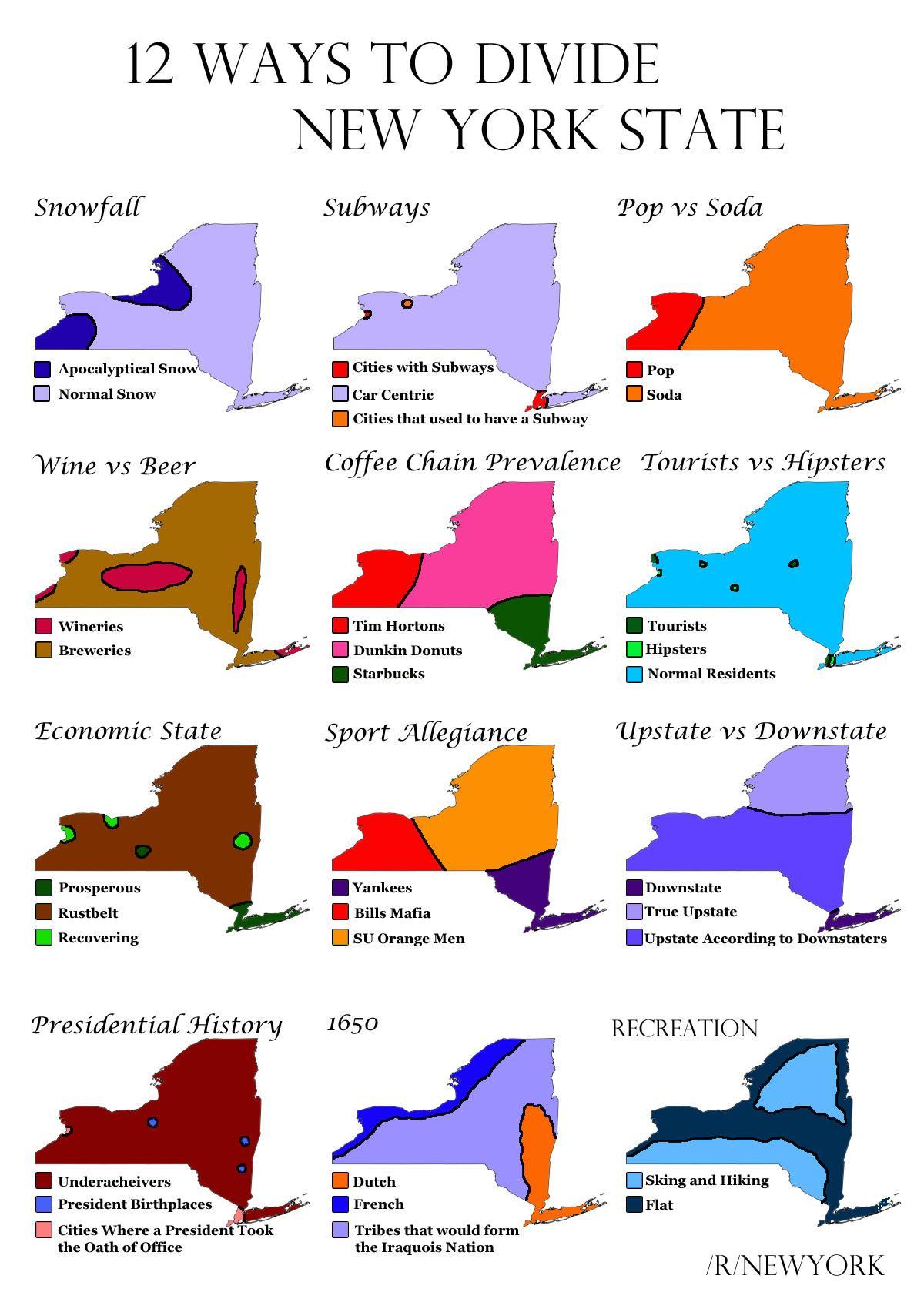 12 Ways to Divide New York State.
More stereotype maps >>