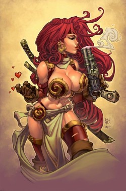 superioritykomplex:  Red Monika by Joe Madureira