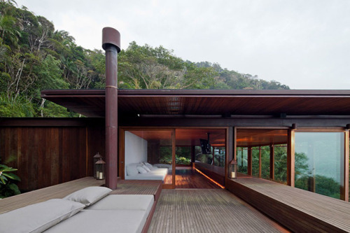 cjwho:  AMA House in Brazil Designed by Brazilian architects Bernardes + Jacobsen, the impressive and luxurious AMA house is nestled amongst the tropical coastal hills near the city of Guarujá in São Paulo. Spread over three floors, the house touches