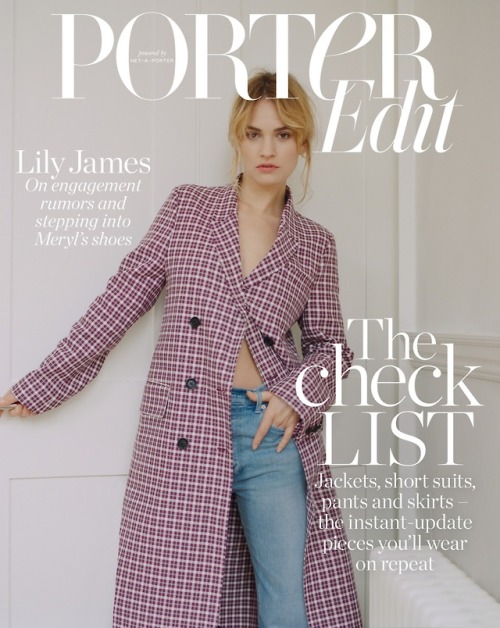 edenliaothewomb:Lily James, photographed by Alexander Saladrigas for The Edit, April 13, 2018.
