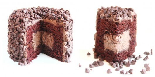 fullcravings:  Mini Chocolate Filled Cake